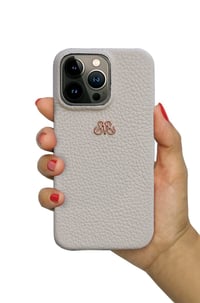 Deri iPhone Kılıf 13 Mini Krem Togo