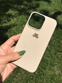Deri iPhone Kılıf 13 Mini Krem Togo