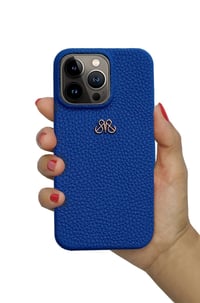 Deri iPhone Kılıf 13 Mini Mavi Togo