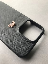 Deri iPhone Kılıf 13 Mini Siyah Saffiano