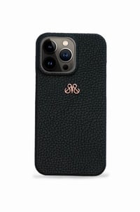 Deri iPhone Kılıf 13 Mini Siyah Togo