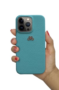 Deri iPhone Kılıf 13 Mini Turkuaz Togo