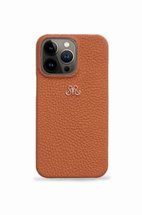 Deri iPhone Kılıf 13 Mini Turuncu Togo