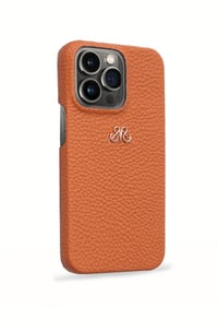 Deri iPhone Kılıf 13 Mini Turuncu Togo