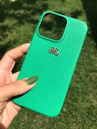 Deri iPhone Kılıf 13 Mini Yeşil Togo