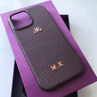 Deri iPhone Kılıf 13 Pro Kahve Togo Full Deri