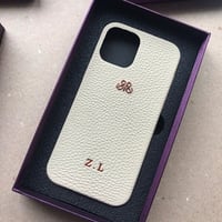 Deri iPhone Kılıf 13 Pro Krem Togo Full Deri
