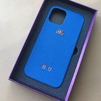 Deri iPhone Kılıf 13 Pro Mavi Togo Full Deri