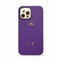 Deri iPhone Kılıf 13 Pro Mor Togo Full Deri