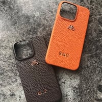 Deri iPhone Kılıf 13 Pro Turuncu Togo Full Deri