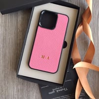 Deri iPhone Kılıf 14- iPhone Kılıf 13 Pembe Togo