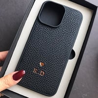 Deri iPhone Kılıf 14- iPhone Kılıf 13 Siyah Togo