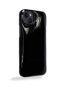 Deri iPhone Kılıf 14-13 Siyah Rugan Full Deri