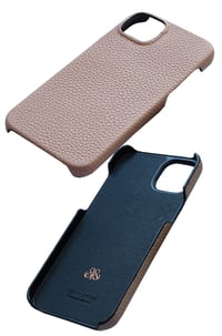 Deri iPhone Kılıf 14 Plu Pudra Togo Full Deri