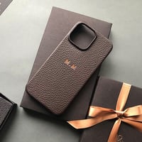 Deri iPhone Kılıf 14 Plus Kahve Togo Full Deri