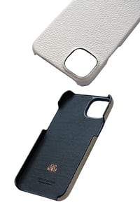 Deri iPhone Kılıf 14 Plus Krem Togo Full Deri