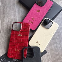 Deri iPhone Kılıf 14 Plus Krem Togo Full Deri