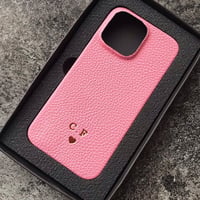 Deri iPhone Kılıf 14 Plus Pembe Togo Full Deri