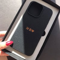 Deri iPhone Kılıf 14 Plus Siyah Togo