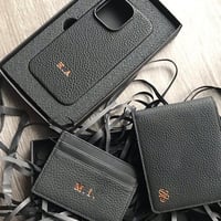 Deri iPhone Kılıf 14 Plus Siyah Togo Full Deri