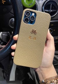 Deri iPhone Kılıf 14 Plus Vizon Togo Full Deri