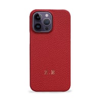Deri iPhone Kılıf 14 Pro Kırmızı Togo Full Deri