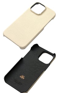 Deri iPhone Kılıf 14 Pro Krem Togo Full Deri