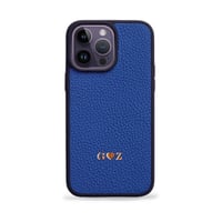 Deri iPhone Kılıf 14 Pro Mavi Togo