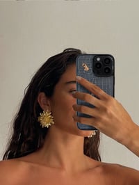 Deri iPhone Kılıf 14 Pro Max  Gri Croco
