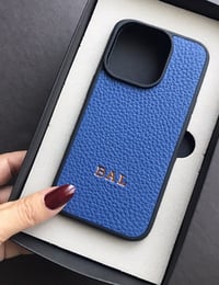 Deri iPhone Kılıf 14 Pro Max  Mavi Togo