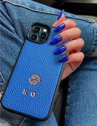Deri iPhone Kılıf 14 Pro Max  Mavi Togo