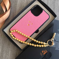 Deri iPhone Kılıf 14 Pro Max Pembe Togo