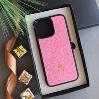 Deri iPhone Kılıf 14 Pro Max Pembe Togo