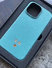 Deri iPhone Kılıf 14 Pro Max Petrol Togo Full Deri