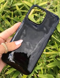 Deri iPhone Kılıf 14 Pro Max Siyah Rugan Full Deri