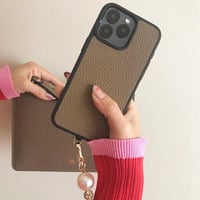 Deri iPhone Kılıf 14 Pro Max Vizon Togo