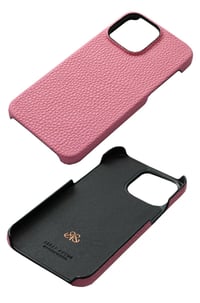 Deri iPhone Kılıf 14 Pro Pembe Togo Full Deri