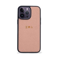 Deri iPhone Kılıf 14 Pro Pudra Togo