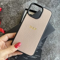 Deri iPhone Kılıf 14 Pro Pudra Togo