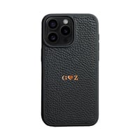 Deri iPhone Kılıf 14 Pro Siyah Togo