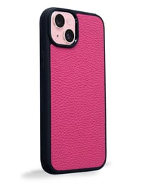 Deri iPhone Kılıf 15 Fuşya Togo