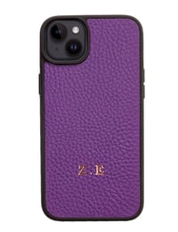 Deri iPhone Kılıf 15 Mor Togo