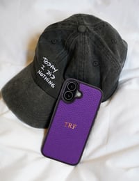 Deri iPhone Kılıf 15 Mor Togo