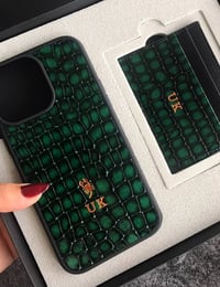 Deri iPhone Kılıf 15 Plus Premium Yeşil