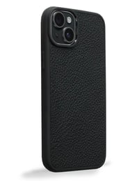 Deri iPhone Kılıf 15 Plus Siyah Togo