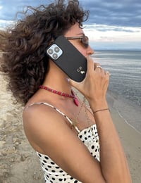 Deri iPhone Kılıf 15 Plus Siyah Togo