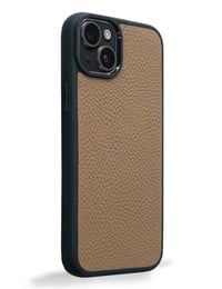 Deri iPhone Kılıf 15 Plus Vizon Togo