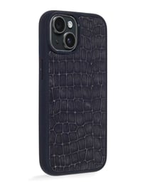 Deri iPhone Kılıf 15 Premium Füme