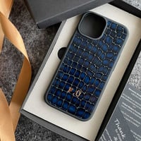Deri iPhone Kılıf 15 Premium Lacivert