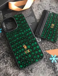 Deri iPhone Kılıf 15 Premium Yeşil